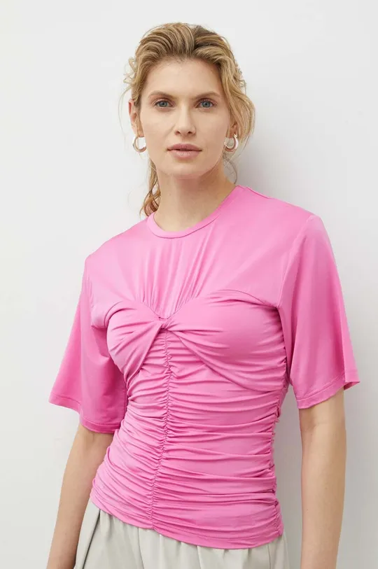 różowy Gestuz t-shirt Damski