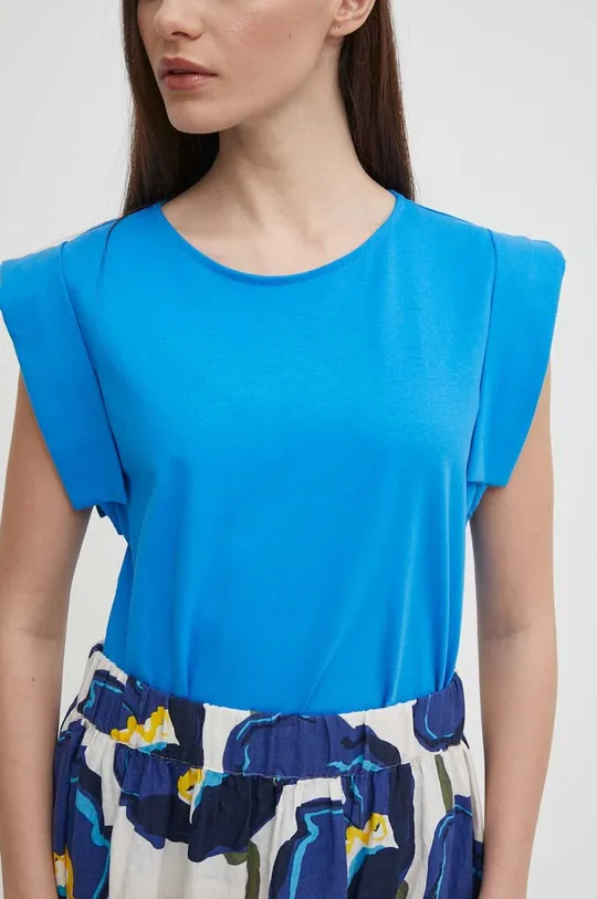μπλε Βαμβακερό μπλουζάκι United Colors of Benetton Γυναικεία