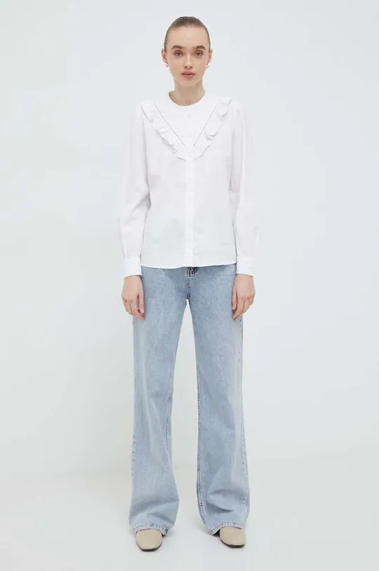 Levi's camicia di lino bianco