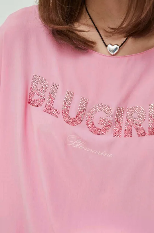 Blugirl Blumarine bluzka z domieszką jedwabiu Damski