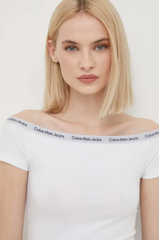 biały Calvin Klein Jeans t-shirt