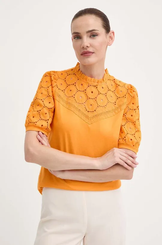 πορτοκαλί Βαμβακερή μπλούζα Morgan DULIE DULIE Γυναικεία