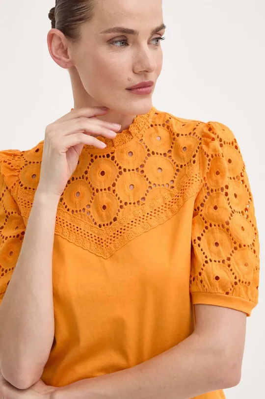 πορτοκαλί Βαμβακερή μπλούζα Morgan DULIE DULIE