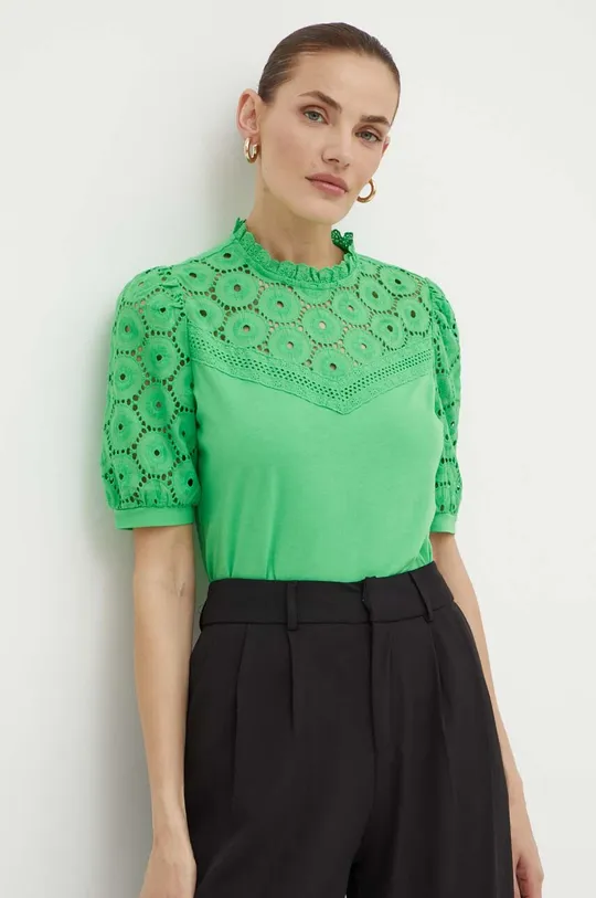 зелений Бавовняна блузка Morgan DULIE Жіночий