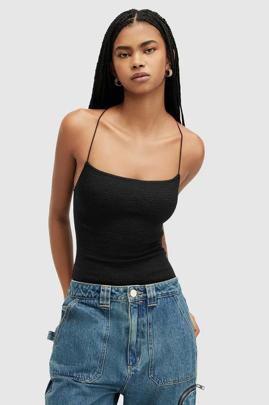 czarny AllSaints body TILLY BODYSUIT Damski