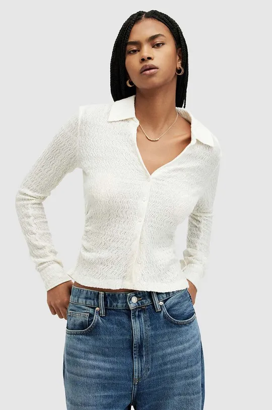 λευκό Μπλουζάκι AllSaints CONNIE SHIRT Γυναικεία
