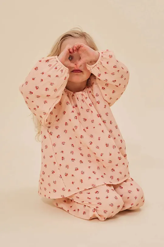 ροζ Παιδική βαμβακερή μπλούζα Konges Sløjd Για κορίτσια