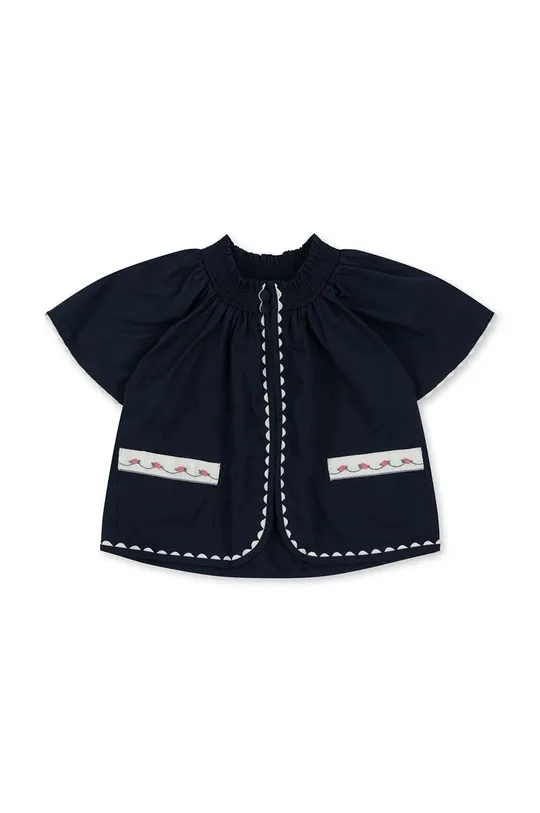 mornarsko plava Dječja pamučna bluza Konges Sløjd Za djevojčice