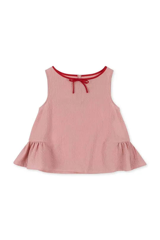 Παιδική βαμβακερή μπλούζα Konges Sløjd ροζ