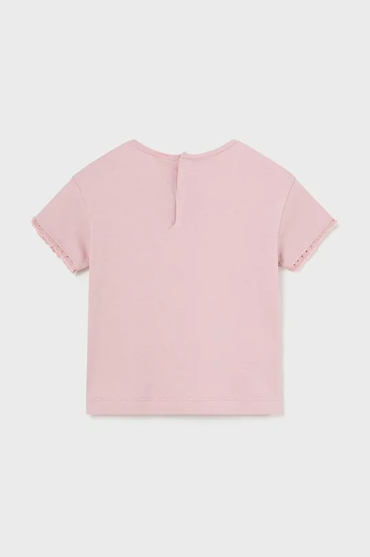 Μωρό βαμβακερό μπλουζάκι Mayoral ροζ