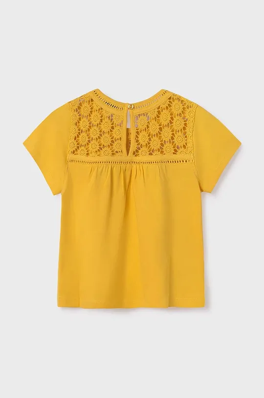 Дитяча бавовняна блузка Mayoral жовтий
