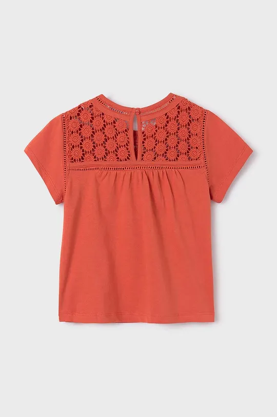 Παιδική βαμβακερή μπλούζα Mayoral πορτοκαλί