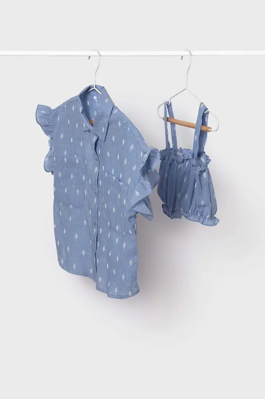 Μπλούζα + παιδικό πουκάμισο Mayoral μπλε