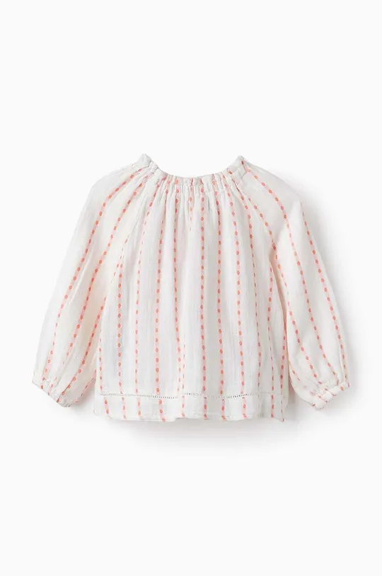 Хлопковая блузка для младенцев zippy бежевый