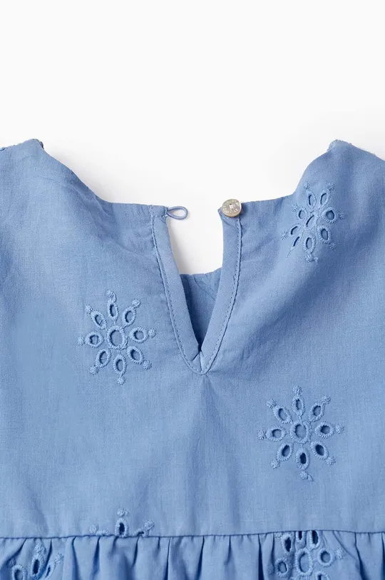 μπλε Παιδική βαμβακερή μπλούζα zippy