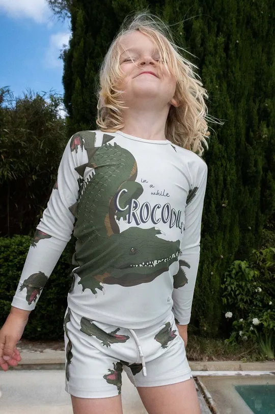zelena Otroška dolga majica za kopanje Konges Sløjd Fantovski