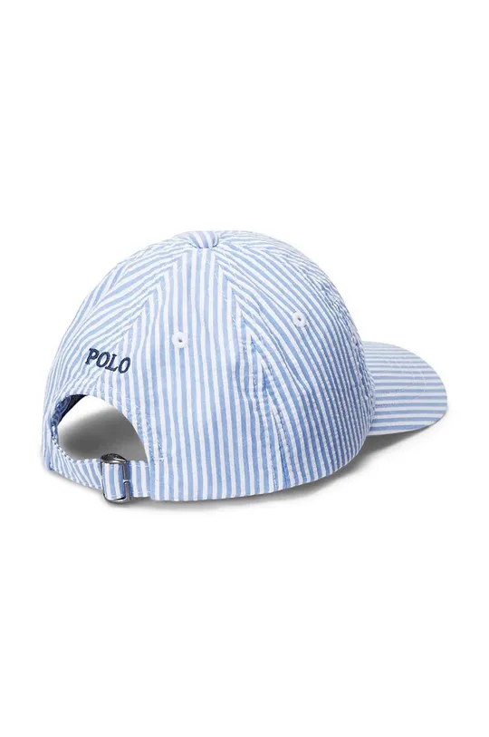 Дитяча бавовняна кепка Polo Ralph Lauren блакитний
