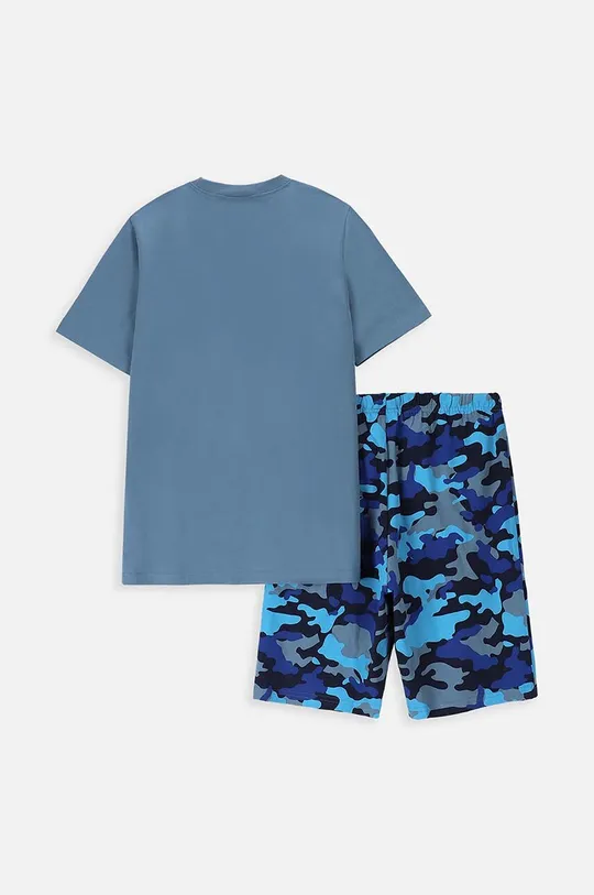 Otroška bombažna pižama Coccodrillo modra