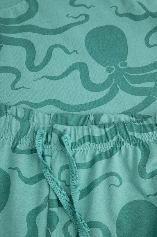 zelena Otroška bombažna pižama Coccodrillo