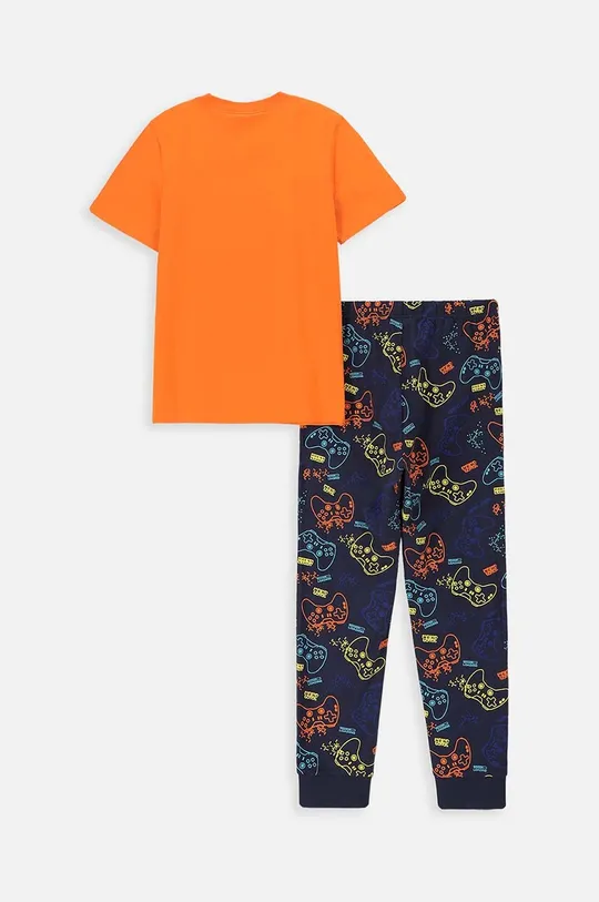 Coccodrillo piżama bawełniana dziecięca pomarańczowy