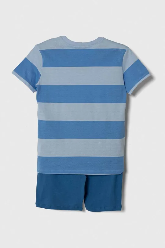 Detské bavlnené pyžamo United Colors of Benetton modrá