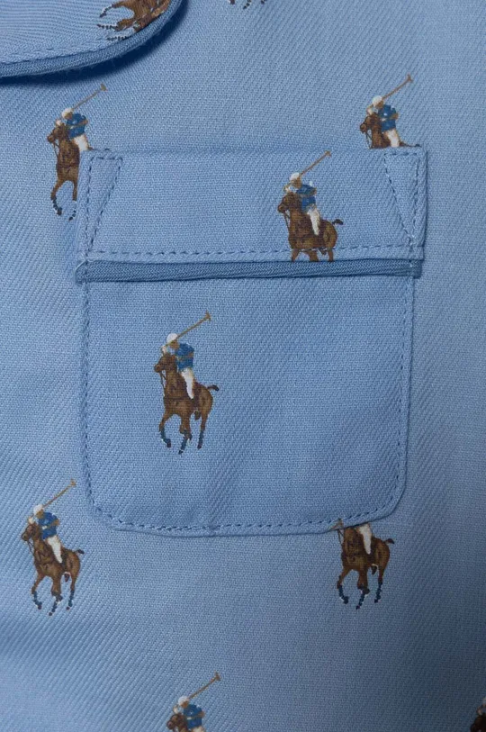 plava Dječja pamučna pidžama Polo Ralph Lauren