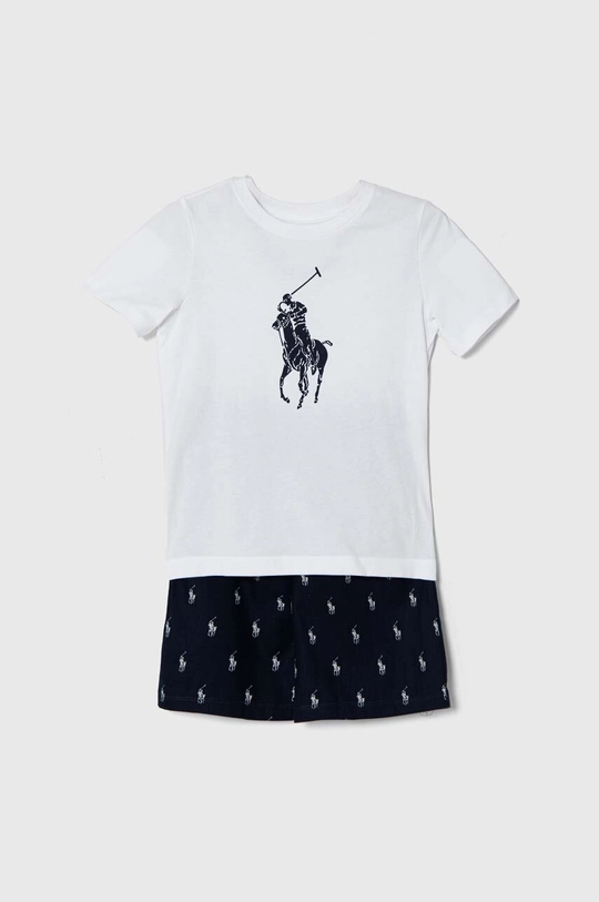 tmavomodrá Detské bavlnené pyžamo Polo Ralph Lauren Chlapčenský