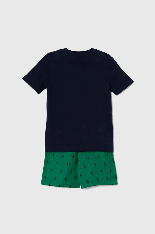 Детская хлопковая пижама Polo Ralph Lauren зелёный