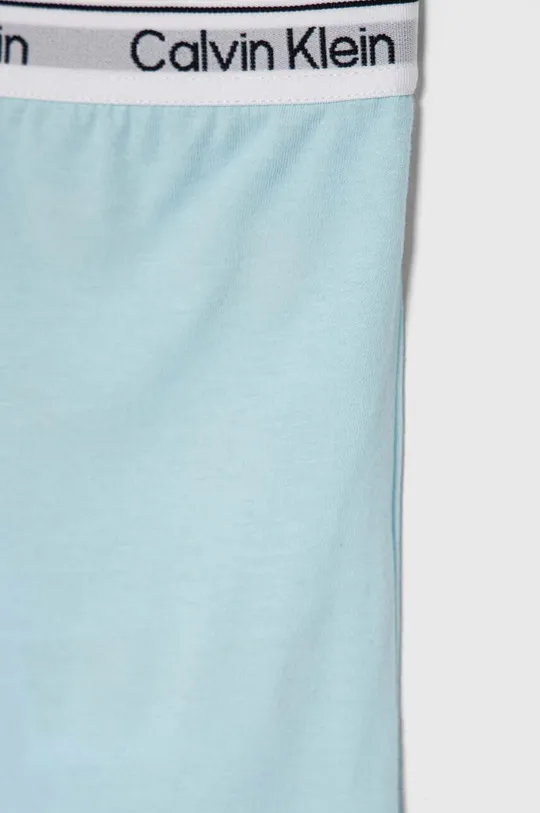 plava Dječja pamučna pidžama Calvin Klein Underwear