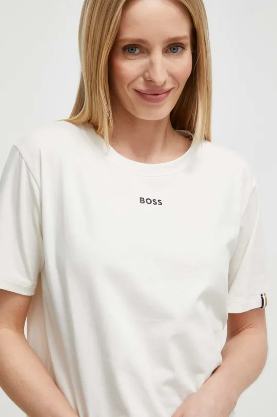 beżowy BOSS t-shirt