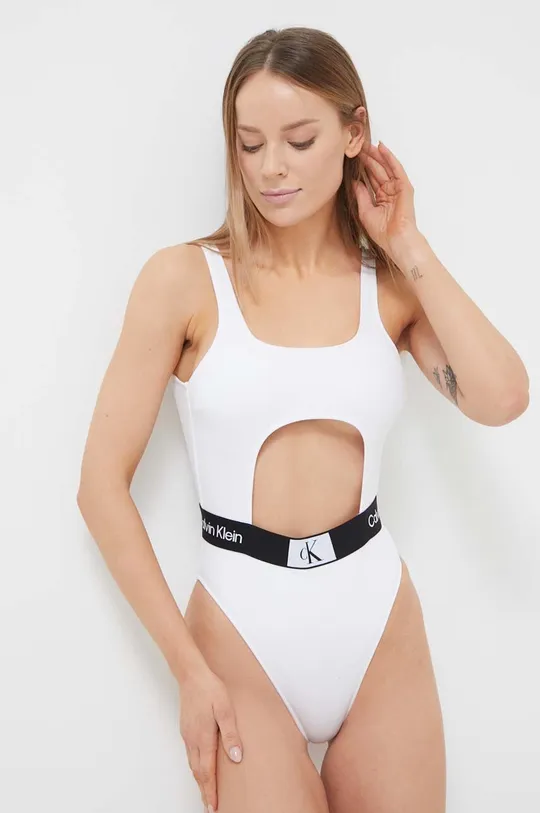 bijela Jednodijelni kupaći kostim Calvin Klein Ženski