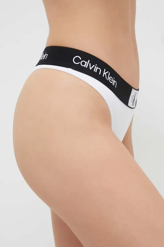 Μαγιό brazilian στρινγκ Calvin Klein λευκό