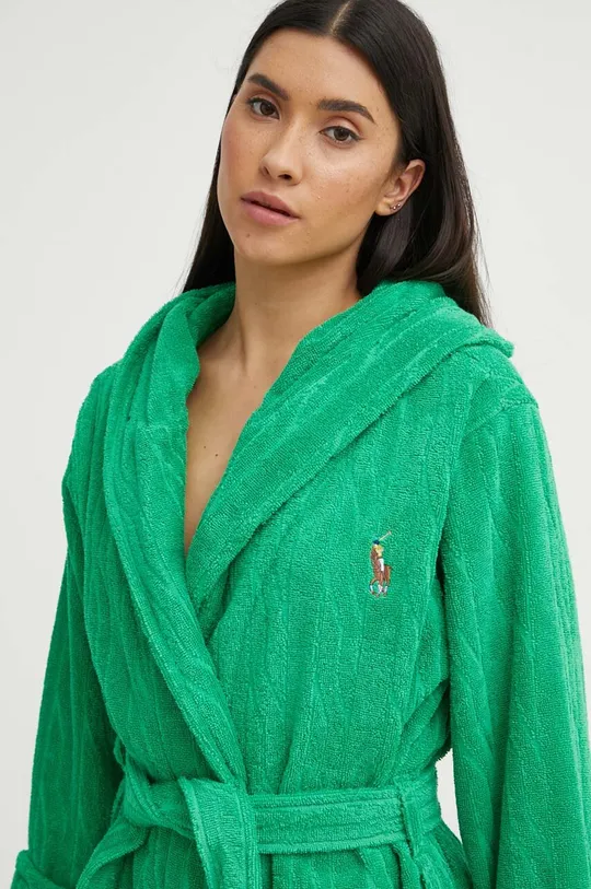 Polo Ralph Lauren szlafrok bawełniany zielony