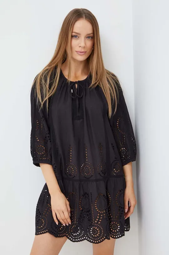 czarny Melissa Odabash sukienka plażowa bawełniana Damski