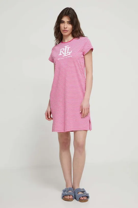 Nočná košeľa Lauren Ralph Lauren ružová