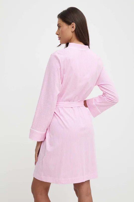 Бавовняний халат Lauren Ralph Lauren рожевий