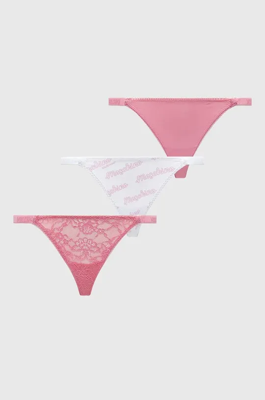 rosa Moschino Underwear perizoma pacco da 3 Donna