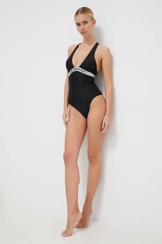 Karl Lagerfeld jednoczęściowy strój kąpielowy czarny