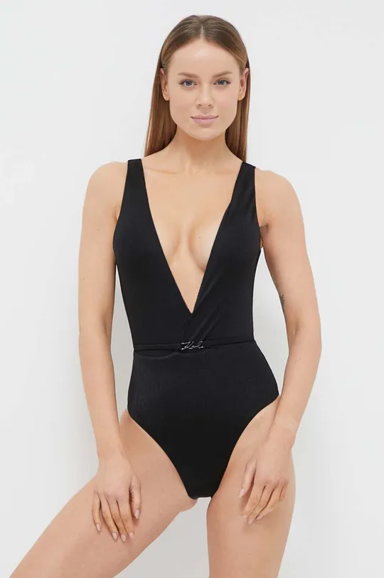 Karl Lagerfeld jednoczęściowy strój kąpielowy czarny