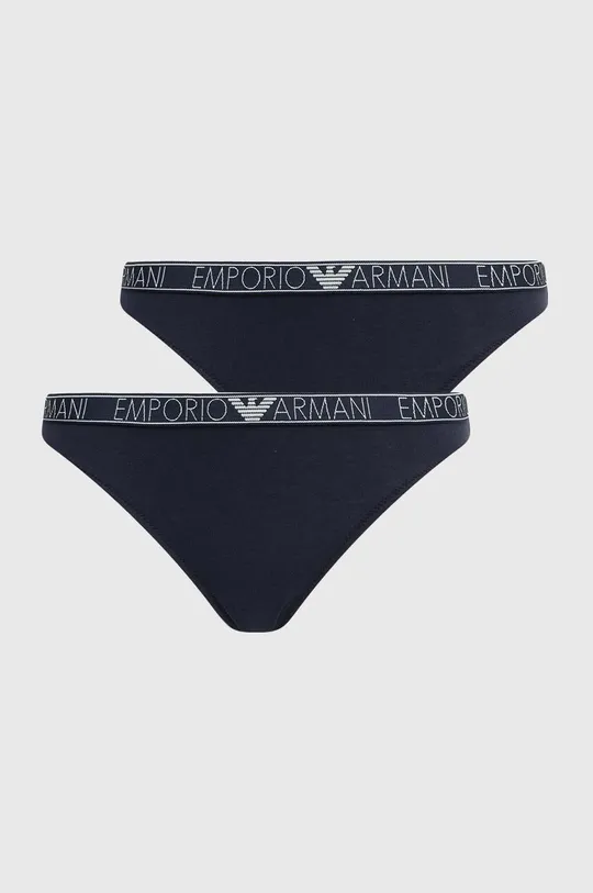 тёмно-синий Стринги Emporio Armani Underwear 2 шт Женский