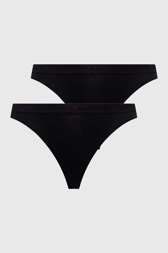 nero Emporio Armani Underwear slip brasiliani pacco da 2 Donna