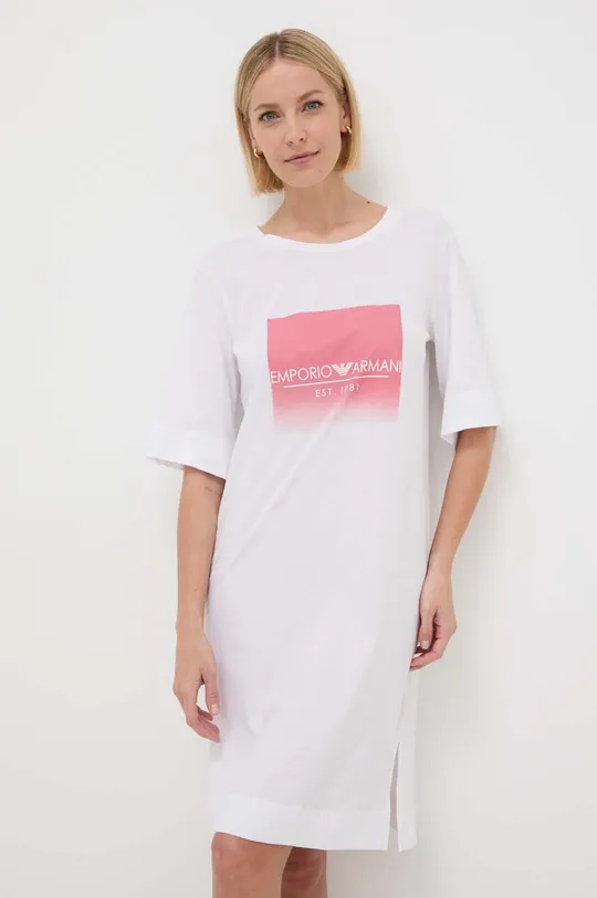 білий Бавовняна нічна сорочка Emporio Armani Underwear Жіночий