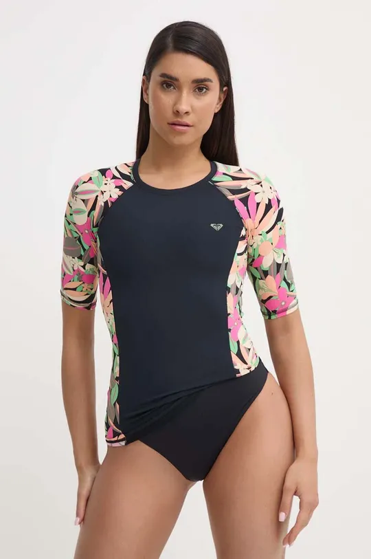 μαύρο T-shirt κολύμβησης Roxy Γυναικεία