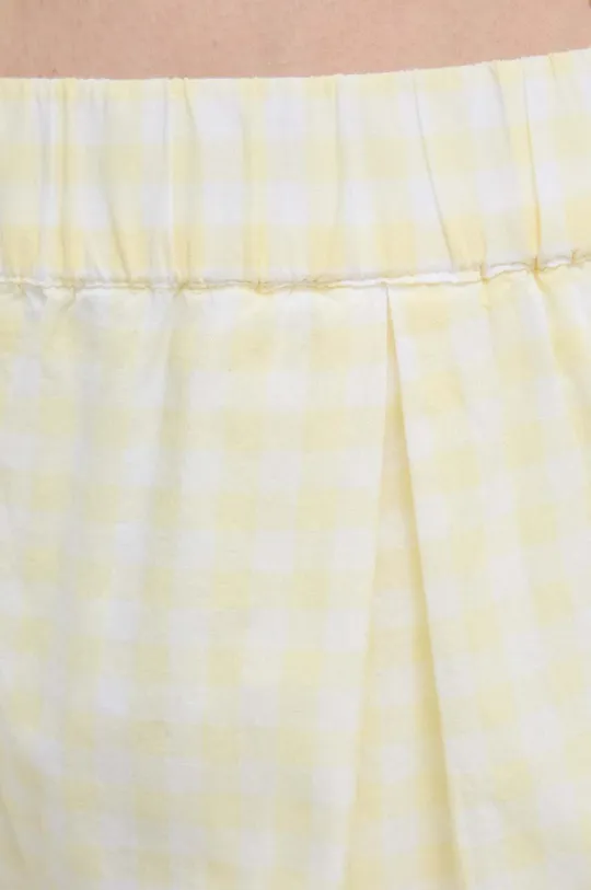 żółty United Colors of Benetton spodnie piżamowe bawełniane