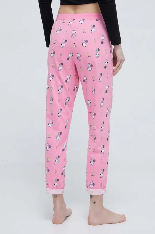 United Colors of Benetton spodnie piżamowe x Peanuts różowy