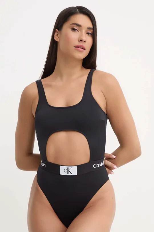 czarny Calvin Klein jednoczęściowy strój kąpielowy Damski