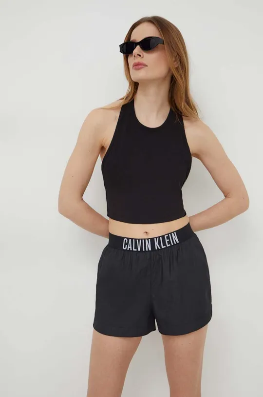 Top za na plažo Calvin Klein črna