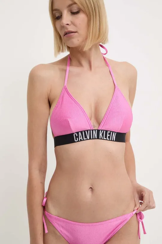 różowy Calvin Klein biustonosz kąpielowy Damski