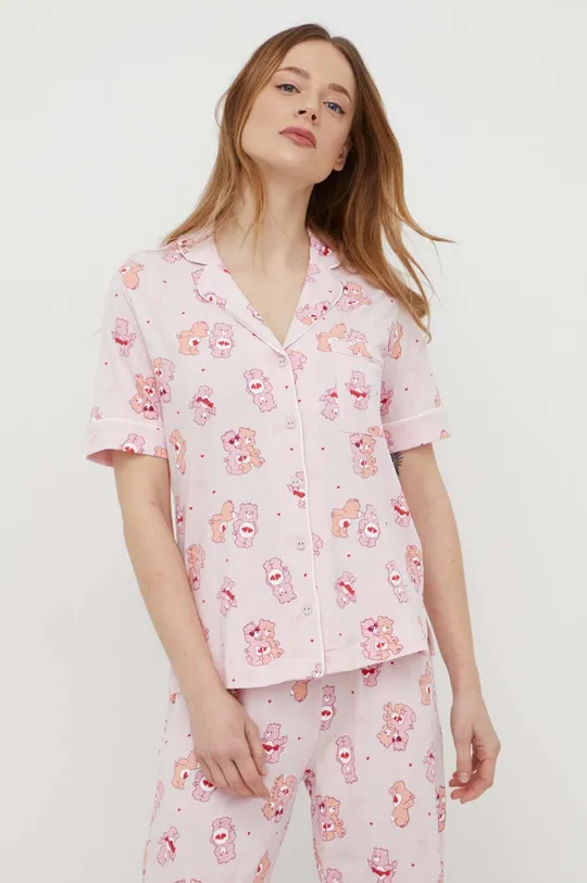 rózsaszín women'secret pamut pizsama Bear