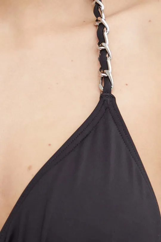 fekete MICHAEL Michael Kors bikini felső STRING BIKINI TOP